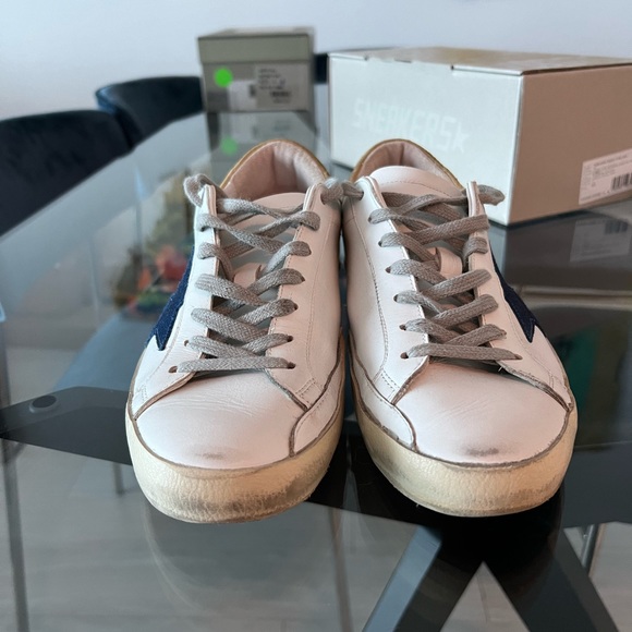 Authentic Mens Size 41 Golden Goose Color White/Royal & Blue/Sand - Picture 6 of 13